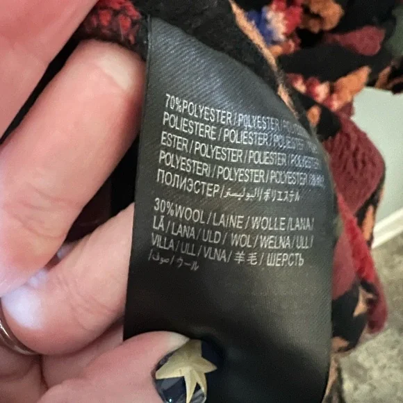 FARM Rio Womens Jungle Snake Fruit Black Apple size medium oversized coat - Picture 5 of 10